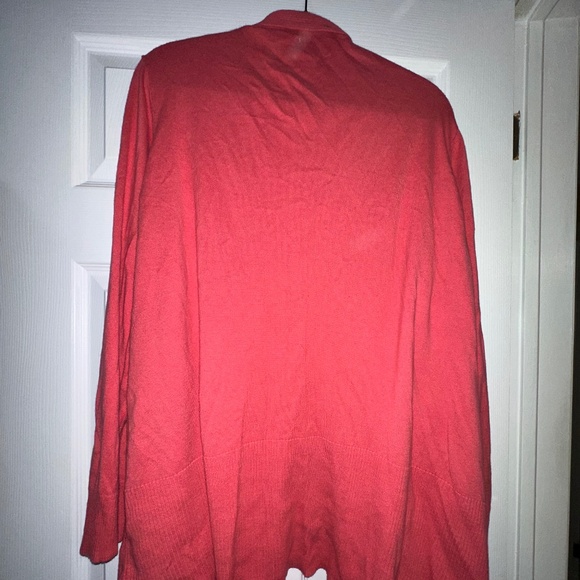 Croft & Barrow Long Cardigan – 3X, Coral Peach - Picture 6 of 6